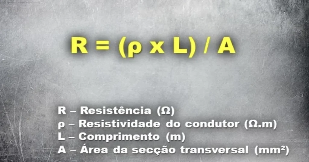 Fórmula da segunda lei de ohm