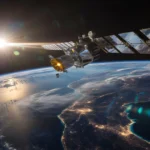 Fazendas solares energia limpa do espaço à Terra.