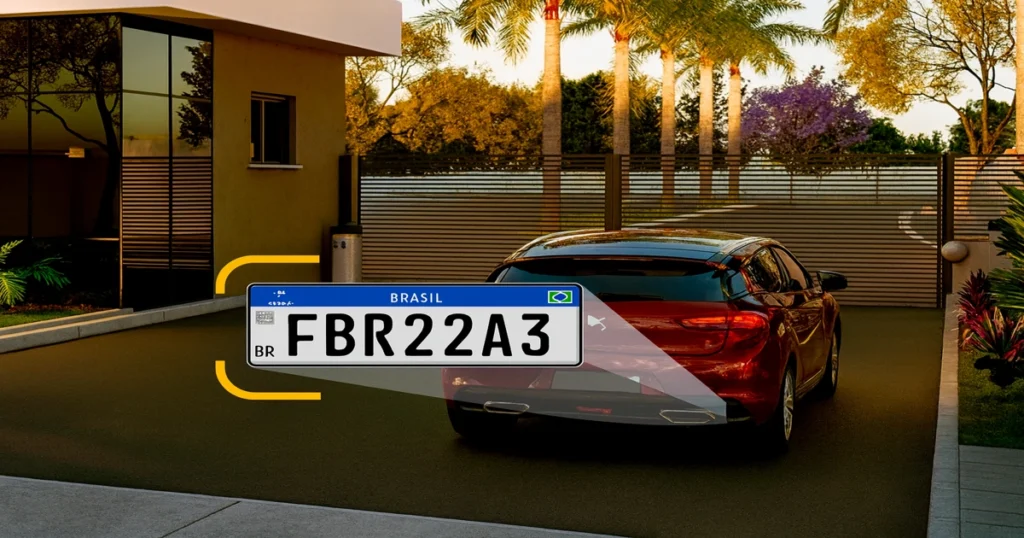 Portão residencial com leitor de placa
