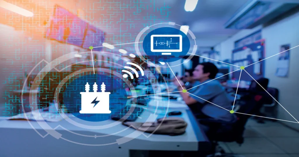 Concessionária de energia elétrica com medidores inteligentes.