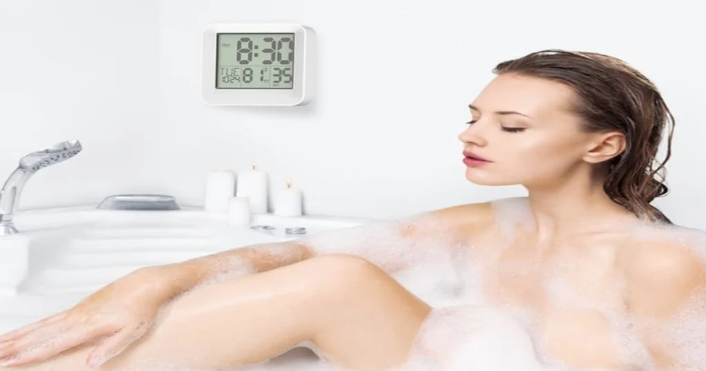 Temporizador digital para controle de tempo no banho.