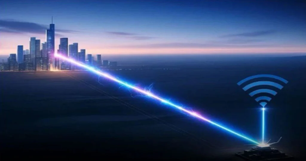 Transmissão de energia elétrica sem fio.